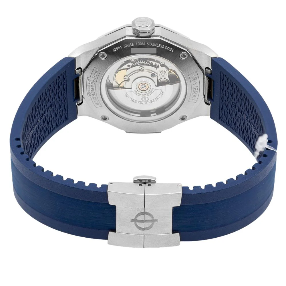 Baume&Mercier Men's M0A10619 Riviera Blue Dial Watch - Image 4