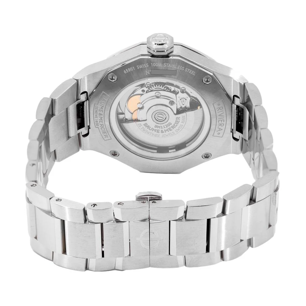 Baume & Mercier Men's M0A10622 Riviera Silver Dial Watch - Image 4