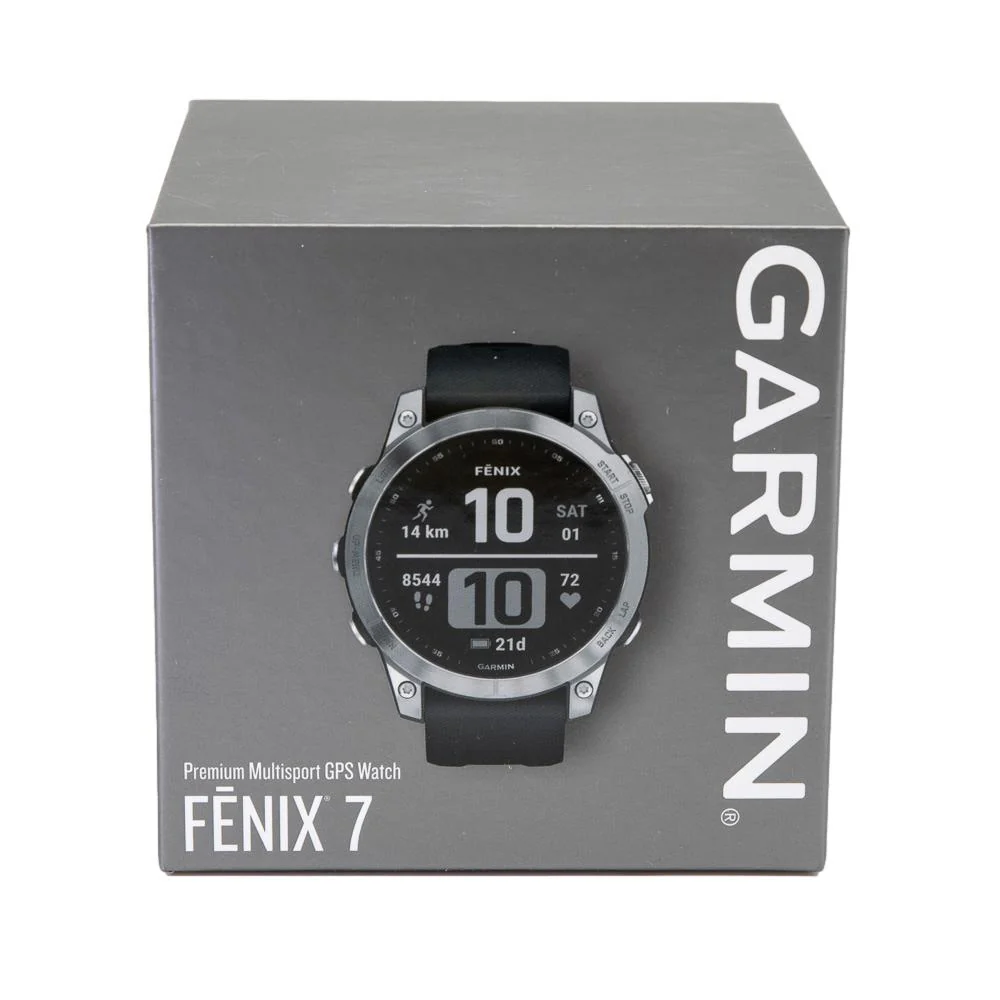Garmin 010-02540-01 Fenix 7 Silver Graphite Strap Watch - Image 5