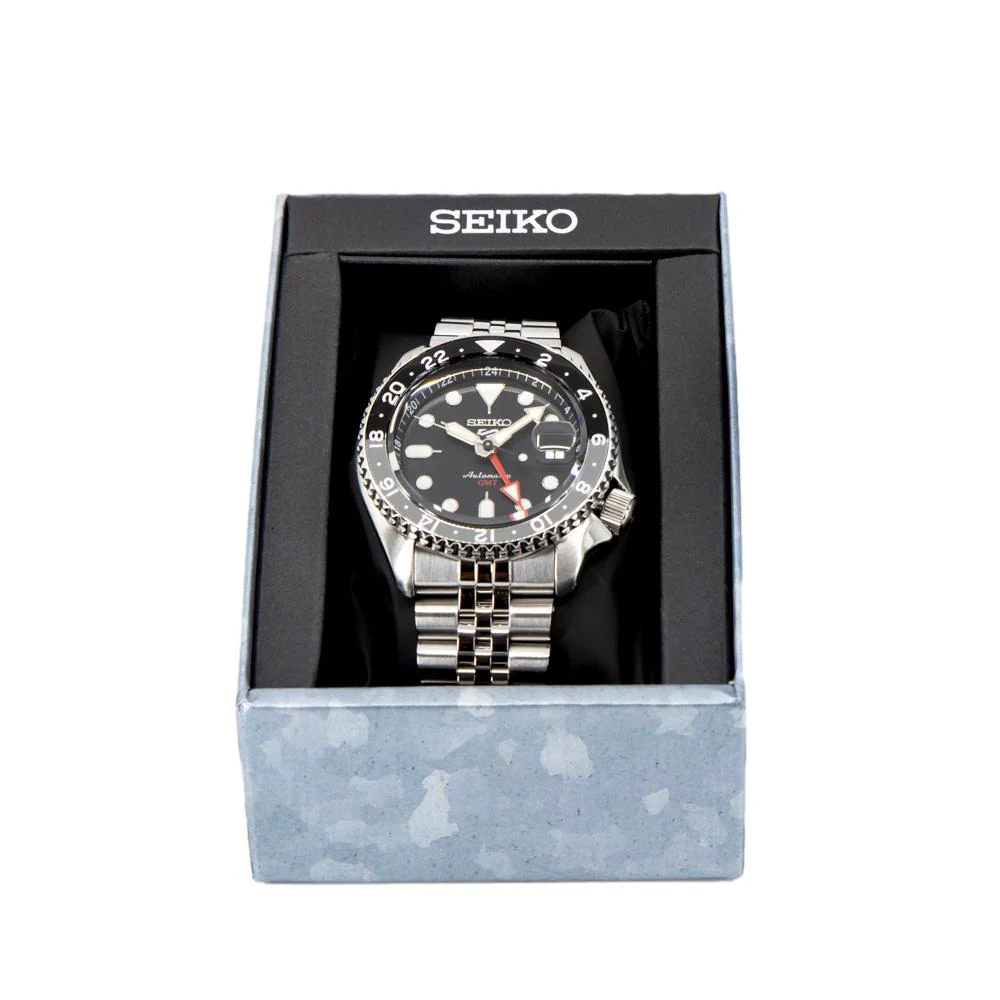Seiko Men's SSK001K1 Sports Black Dial GMT Watch - Image 7