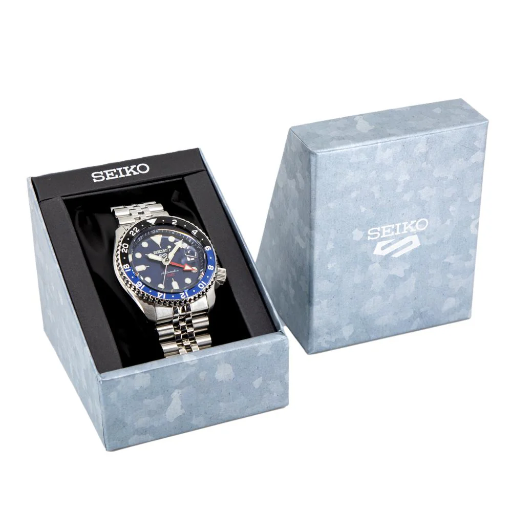 Seiko Men's SSK003K1 5 Sports Blue Dial GMT Watch - Image 10