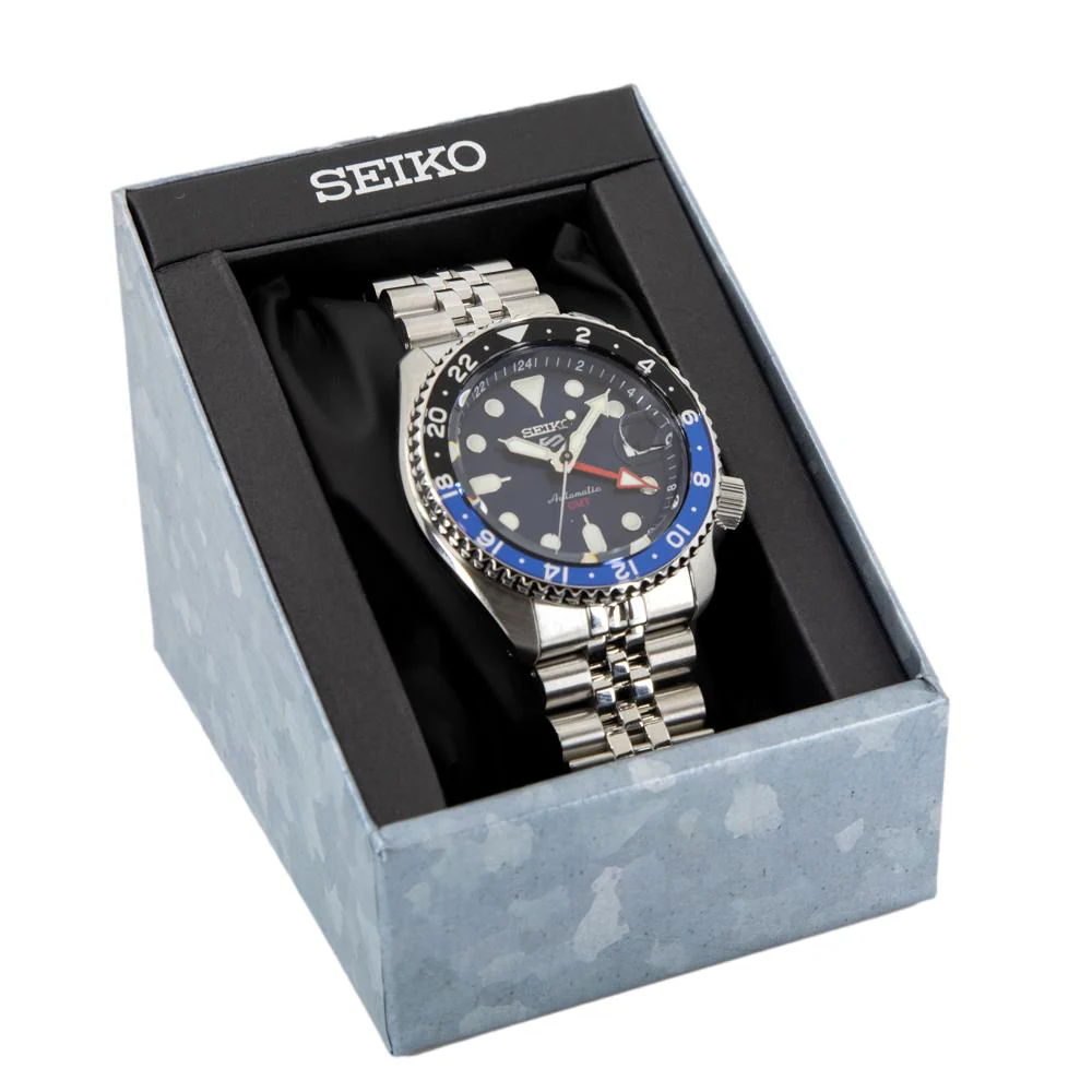 Seiko Men's SSK003K1 5 Sports Blue Dial GMT Watch - Image 8