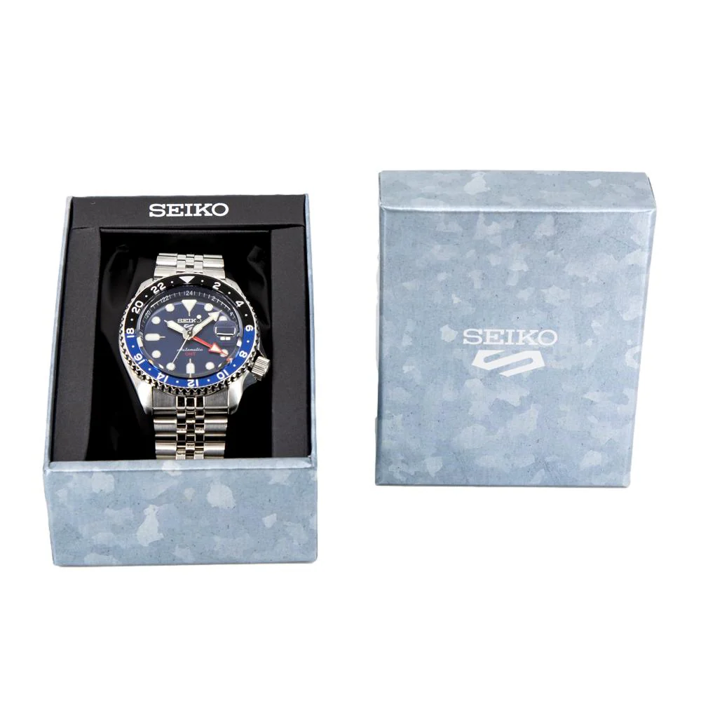 Seiko Men's SSK003K1 5 Sports Blue Dial GMT Watch - Image 9