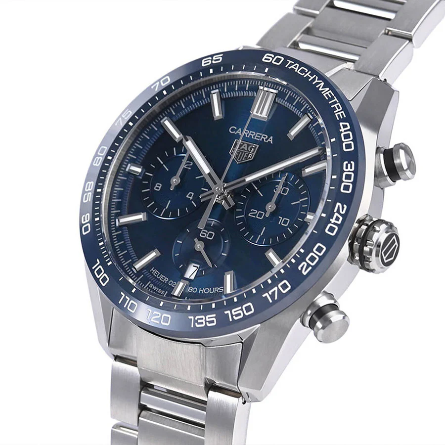 Tag Heuer CBN2A1A.BA0643 Carrera Blue Dial Chrono Watch - Image 4