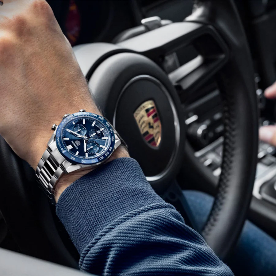 Tag Heuer CBN2A1A.BA0643 Carrera Blue Dial Chrono Watch - Image 8