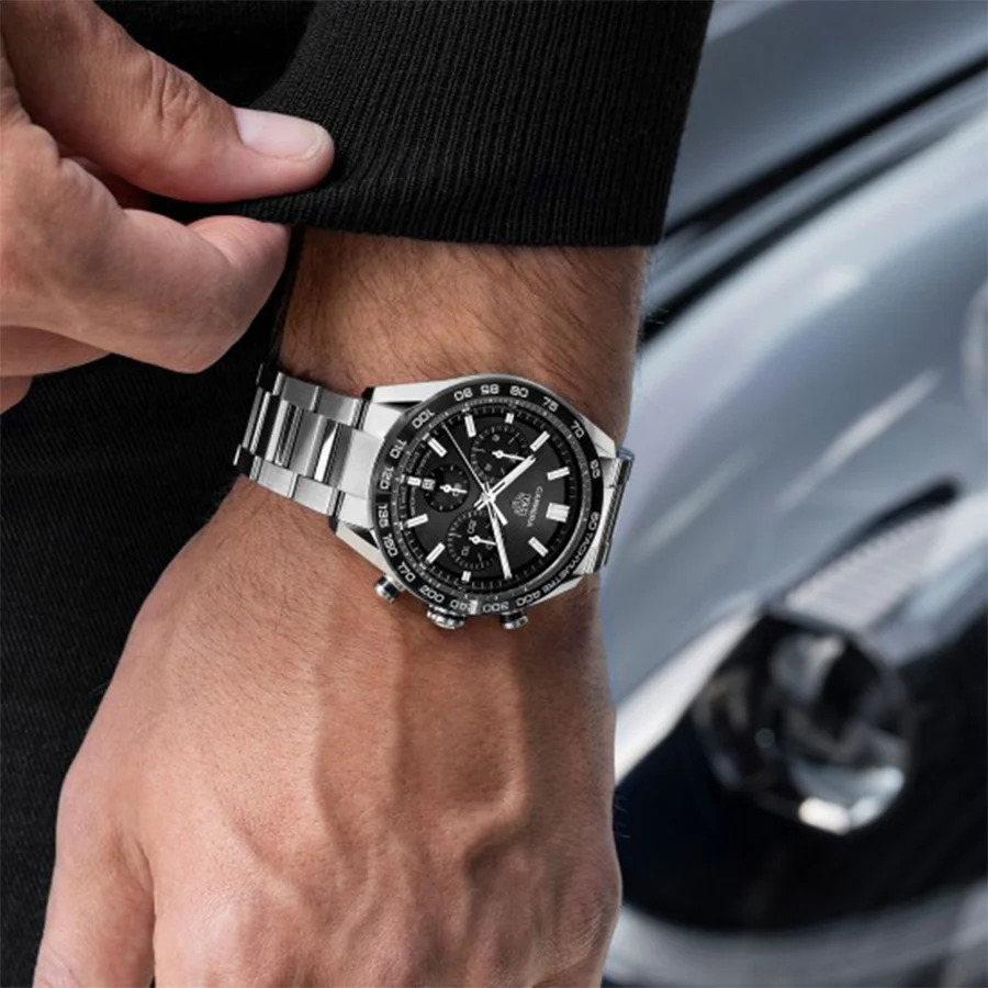 Tag Heuer CBN2A1B.BA0643 Carrera Black Dial Chrono Watch - Image 4