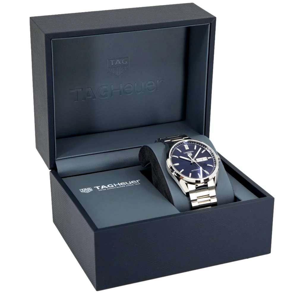Tag Heuer Men's WBN2012.BA0640 Carrera Blue Dial Watch - Image 8